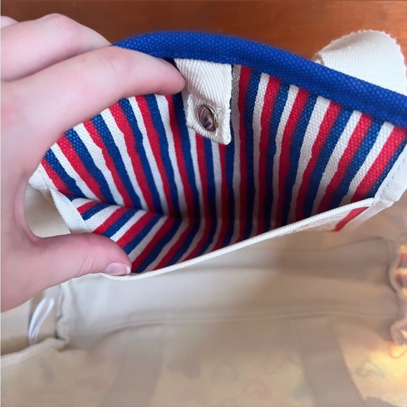 NWT BRIGHTON Red White And You Mini Canvas Tote / Crossbody Bag - Picture 15 of 16